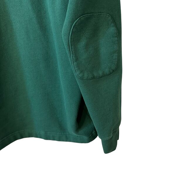 Banana Republic Men’s Quilted Mock Neck Elbow Patch Sweater Green Large Classic - Picture 7 of 10